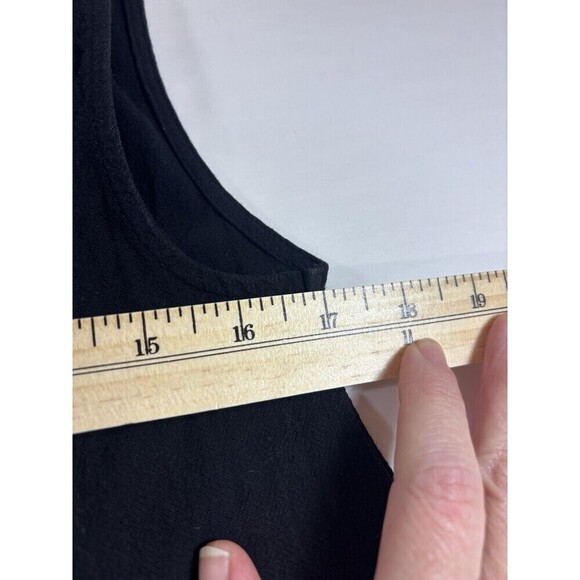 Mable Anthropologie Romper Black Small Sleeveless Low Scoop Back 100% Cotton - Picture 3 of 10
